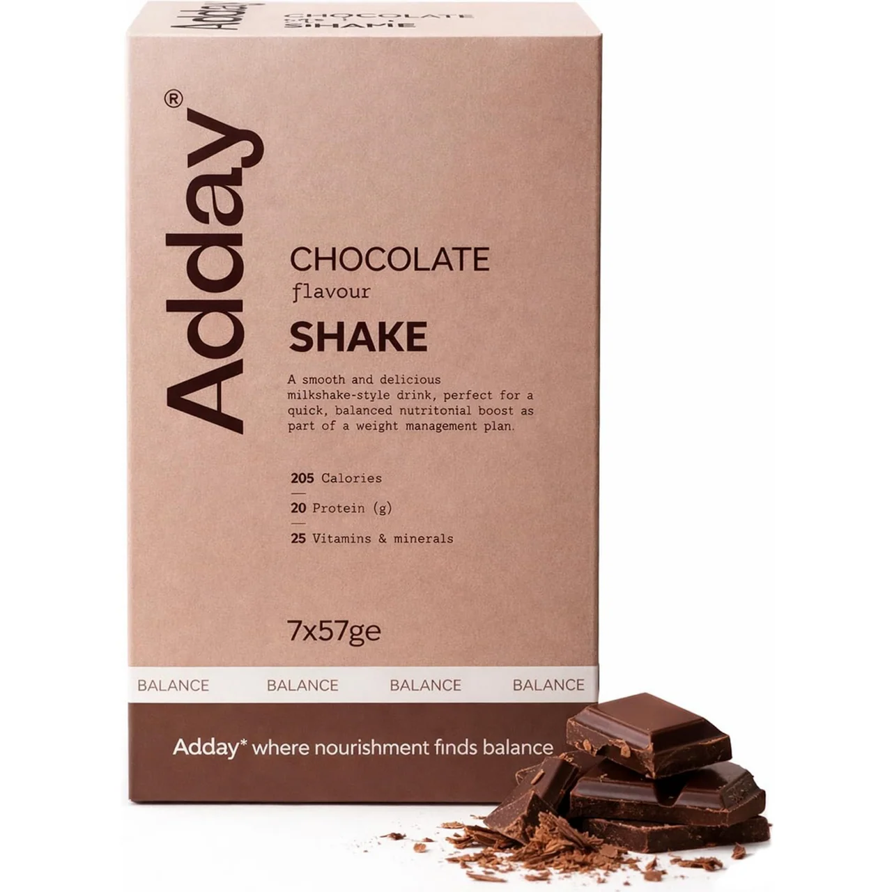 Adday Chocolate Flavoured Shake 7 Sachets
