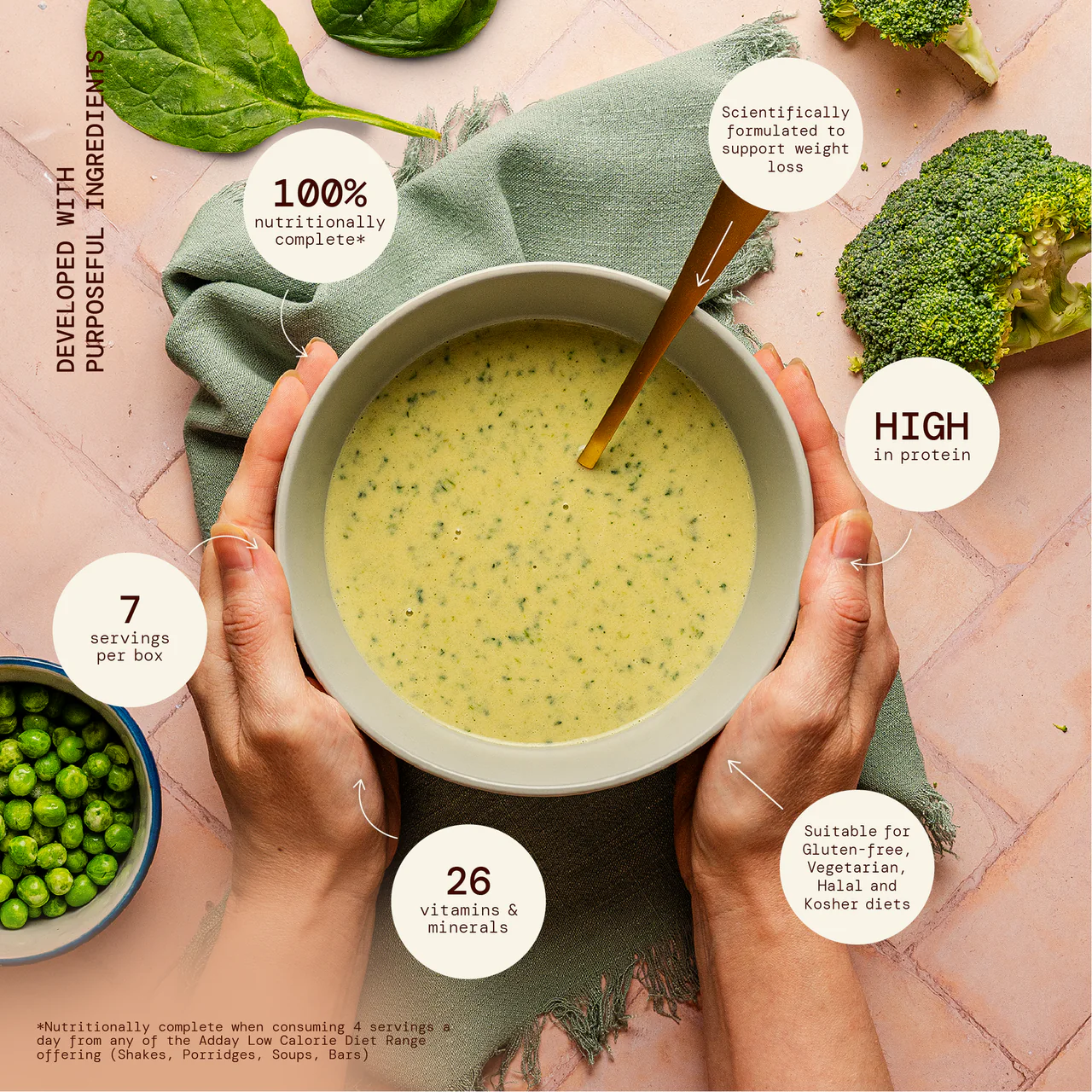 Adday Green Vegetables Soup 7 Sachets - Image 3