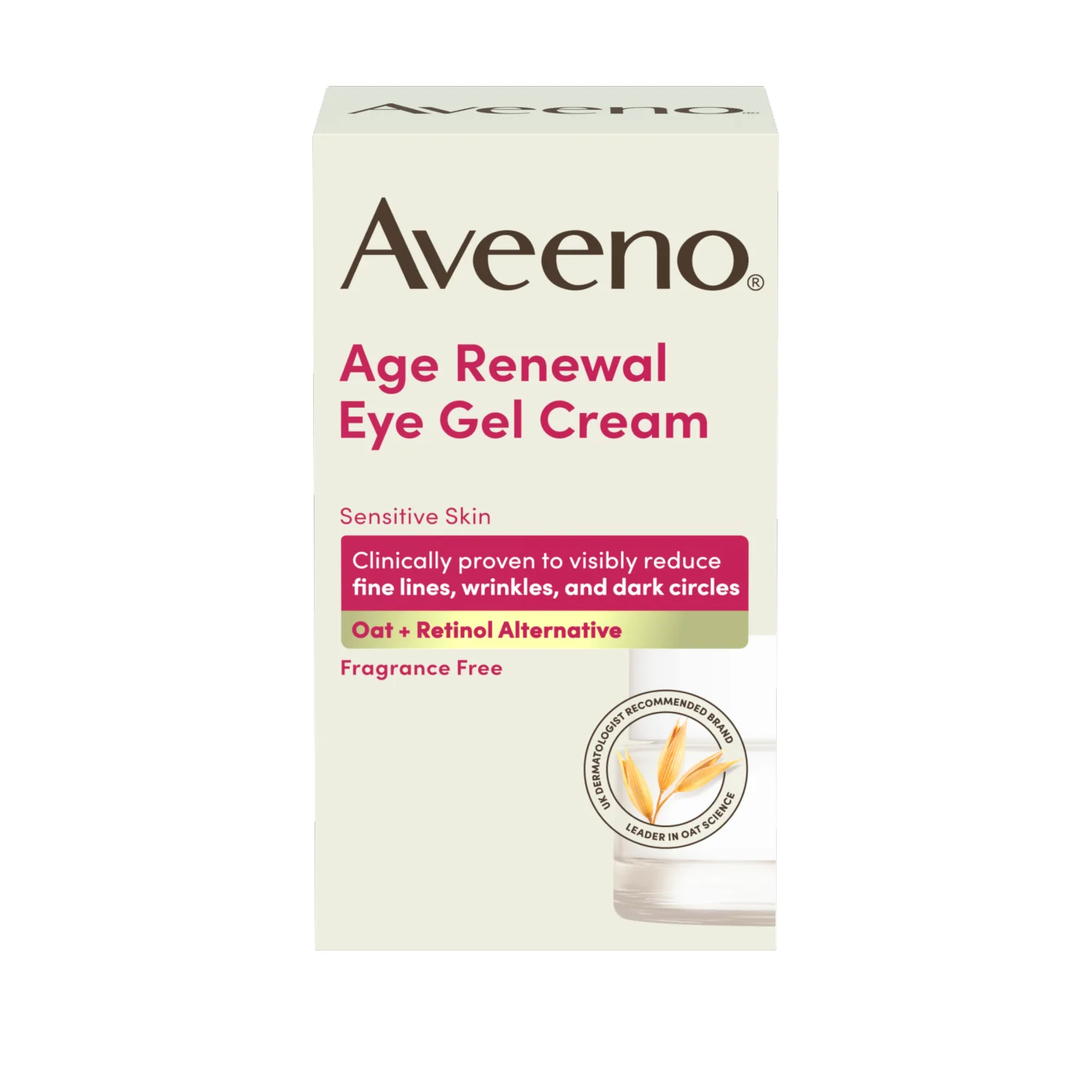 Aveeno Face Age Renewal Eye Gel Cream Retinol Alternative 15ml