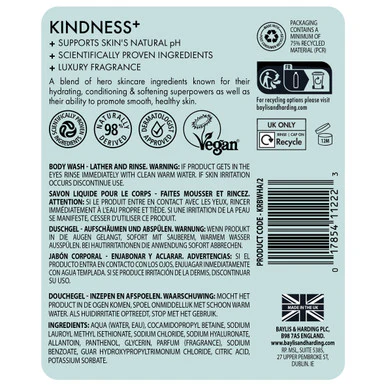 Baylis & Harding Kindness+ Hyaluronic Acid Moisture & Hydrate Body Wash 500ml - Image 5
