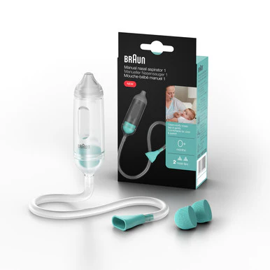 Braun Manual Nasal Aspirator 1 & Filters Bundle Pack