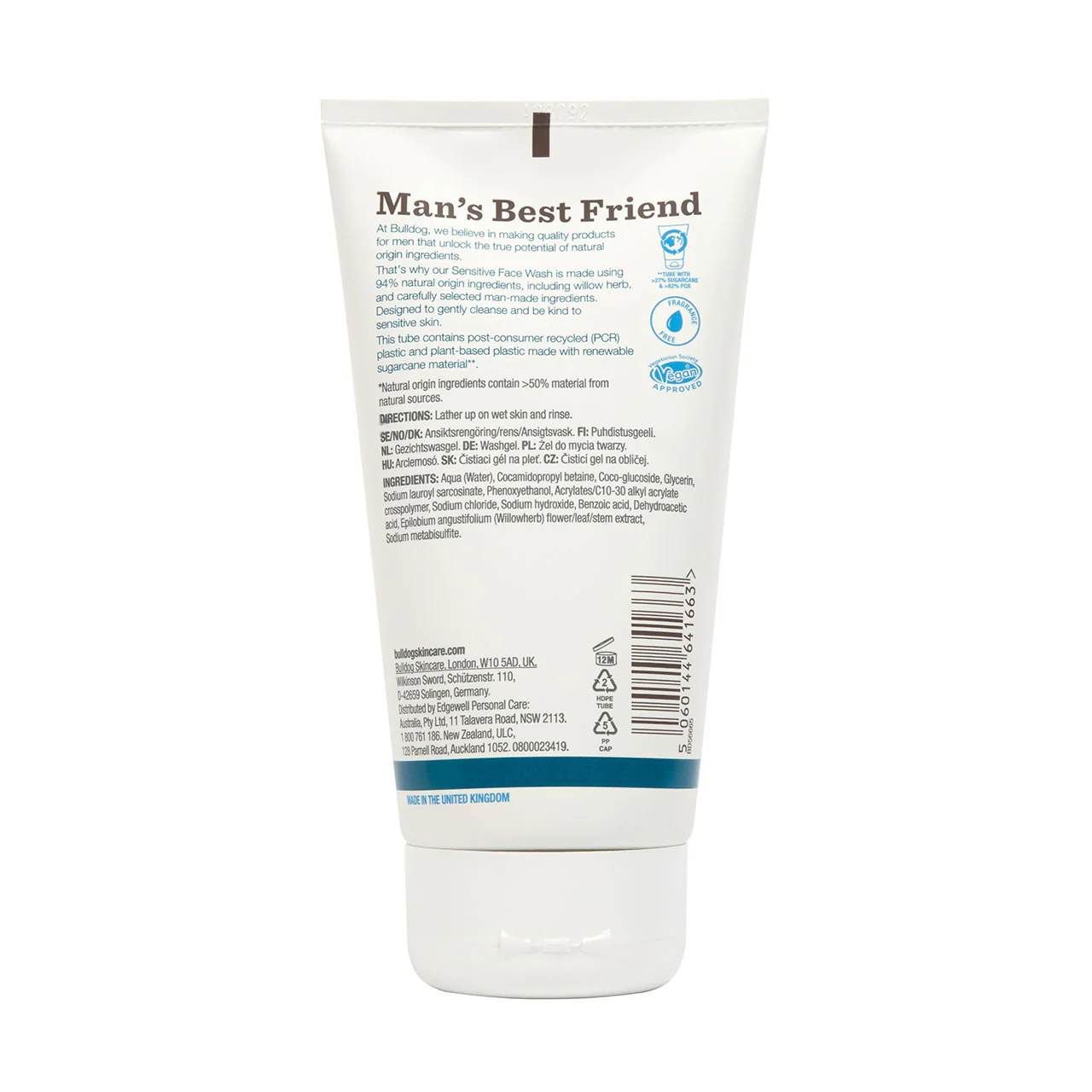 Bulldog Sensitive Face Wash 150ml - Image 2