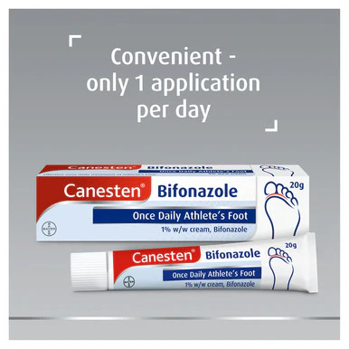 Canesten Bifonazole Once Daily Athletes Foot Cream 1% 20g - Image 2