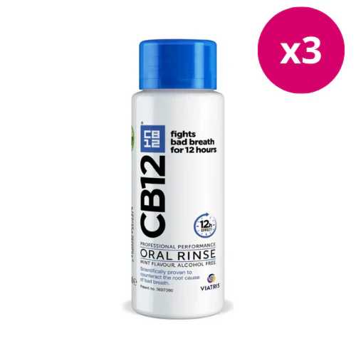 CB12 Mint-Menthol Mouthwash x 3