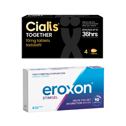Cialis Together 10mg Tablets - Tadalafil + Eroxon Erectile Dysfunction Treatment Gel