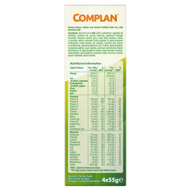 Complan Banana Nutritional Drink 4 x 55g Sachets - Image 4