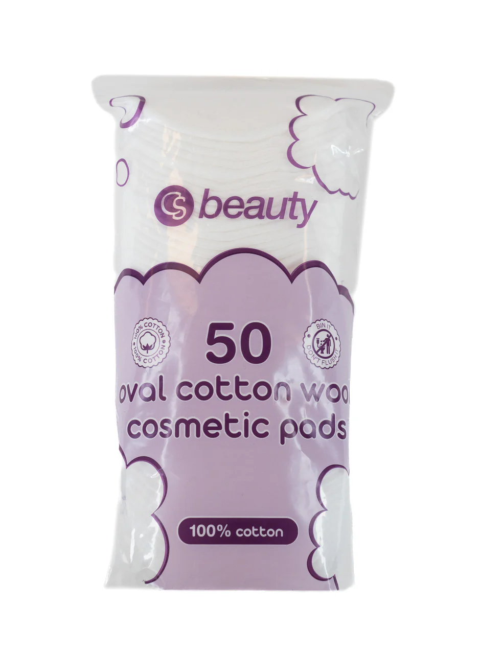 CS Beauty Oval Cotton Cosmetic Pad 50 Pads