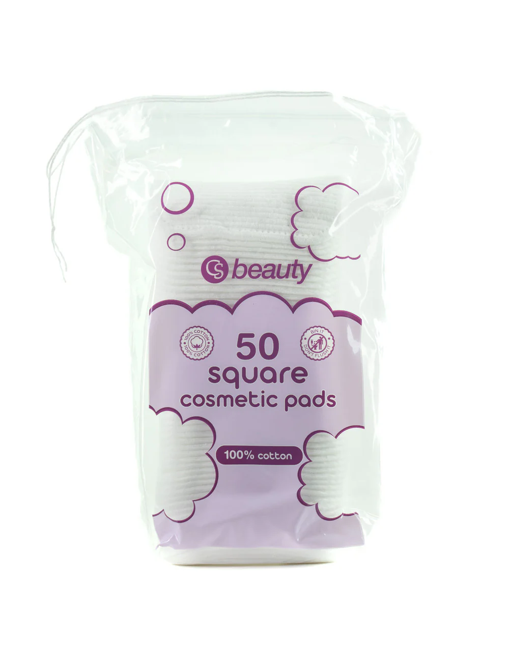 CS Beauty Square Cotton Cosmetic Pad 50 Pads