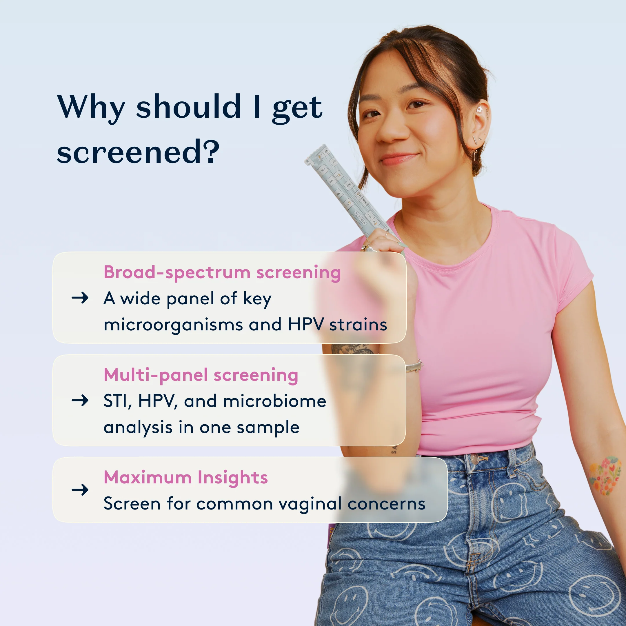 Daye At-Home Comprehensive Vaginal Health Test Kit (Microbiome, HPV & STI) Full Panel Screening with Diagnostic Tampon - Image 2