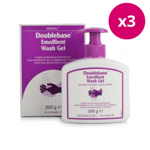 Doublebase Emollient Wash Gel 200g x 3