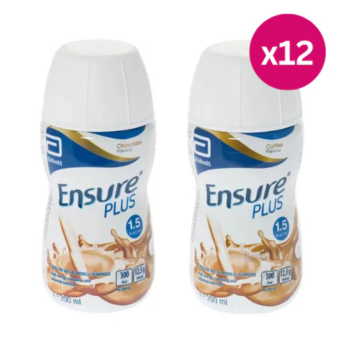 Ensure Plus Milkshake Chocolate and Coffee Bundle 12 x 200ml