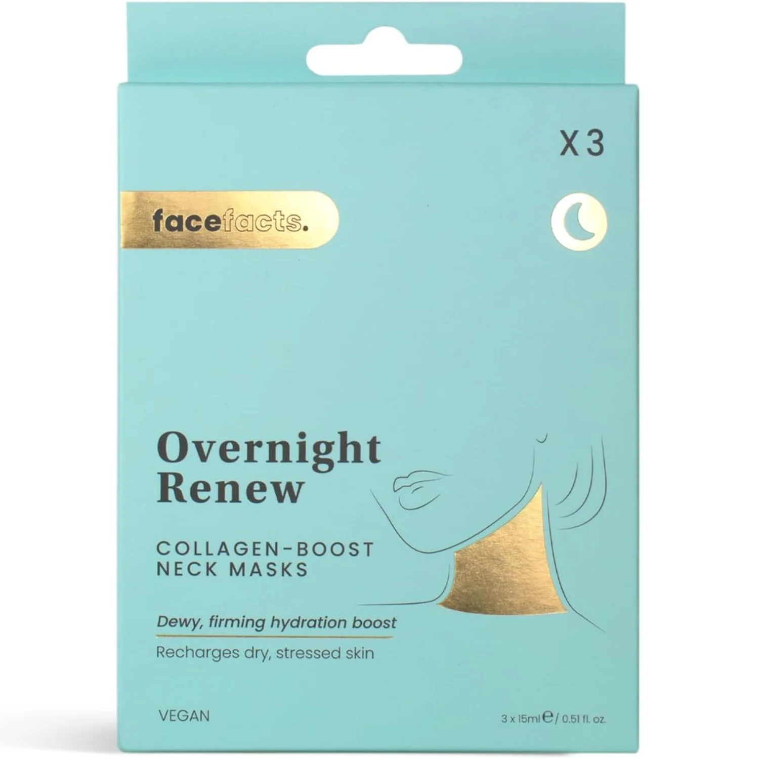 Face Facts Overnight Renew - Collagen-Boost Neck Mask 15ml