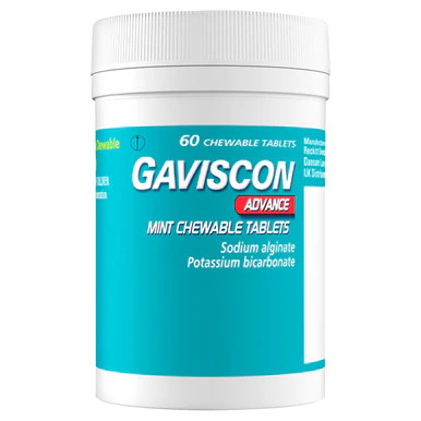 Gaviscon Advance Chewable Tablets Peppermint Flavour 60 Tablets