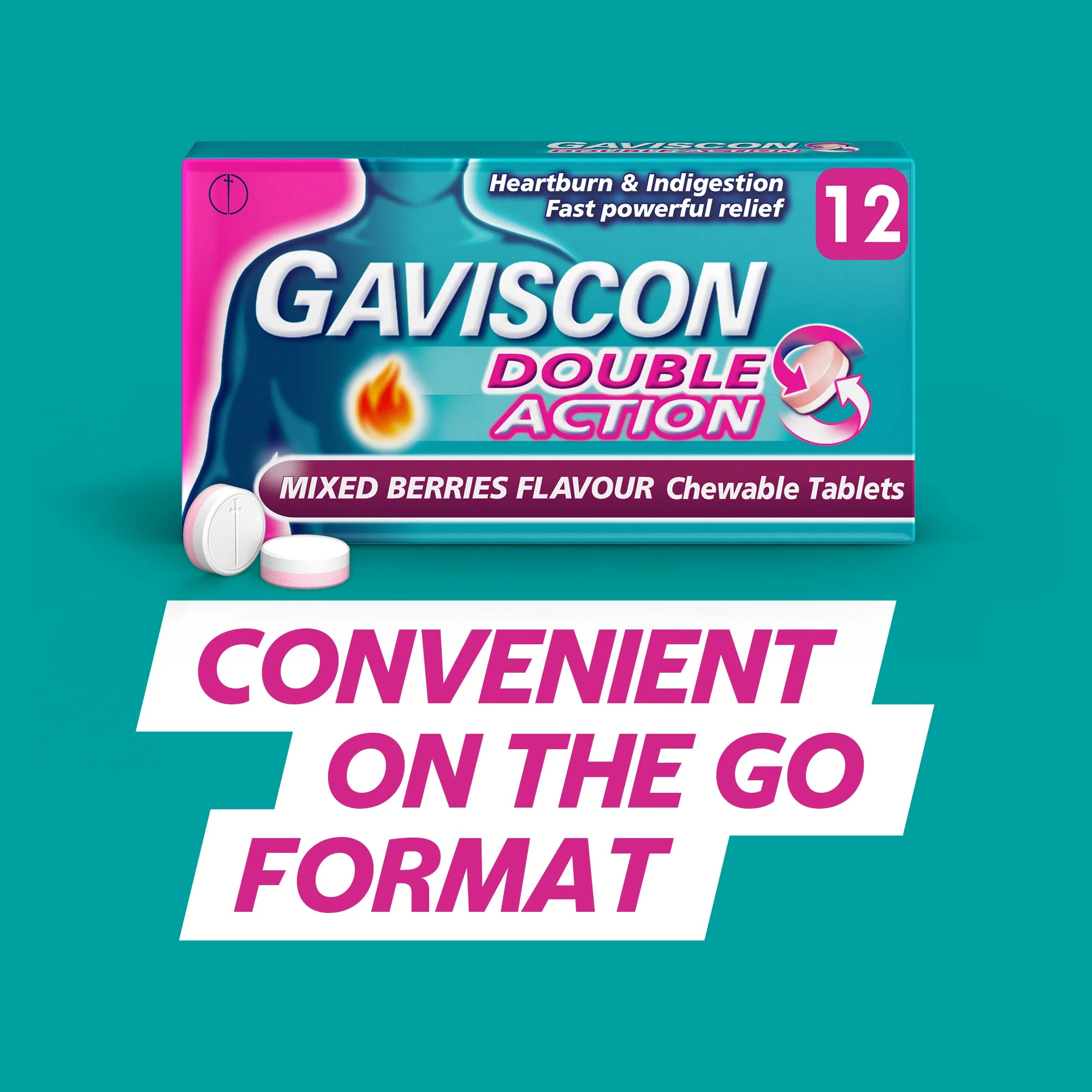 Gaviscon Double Action chewable tablets mixed berry - Image 4