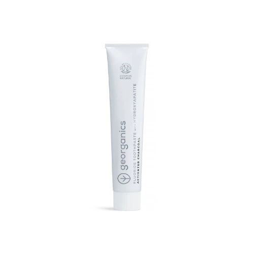 Georganics Activated Charcoal Toothpaste with Hydroxyapatite 75ml