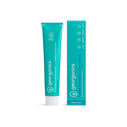 Georganics Fresh Mint Toothpaste with Hydroxyapatite 75ml - Image 2