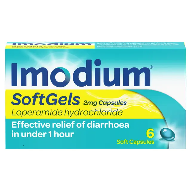 Imodium SoftGels Loperamide 2mg  6 Capsules