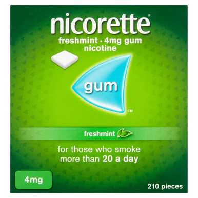 Nicorette Freshmint Gum 4mg 210 Pieces
