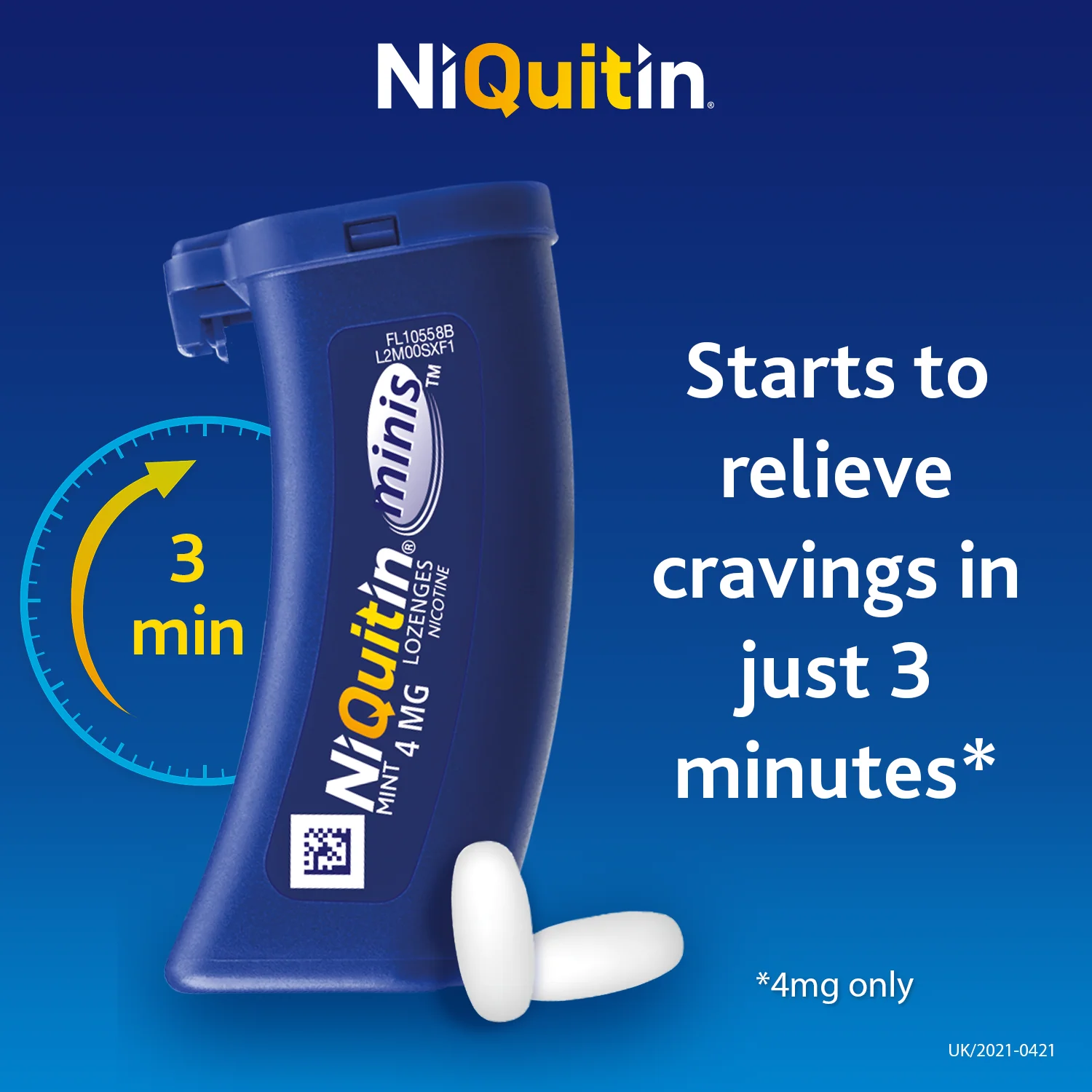 NiQuitin Minis 4mg Mint 60 Lozenges - Image 3