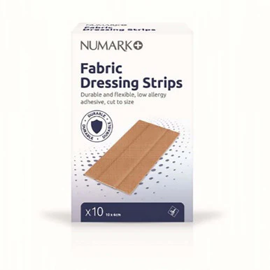 Numark Fabric Dressing Strips 6cm x 1m 10 Pack