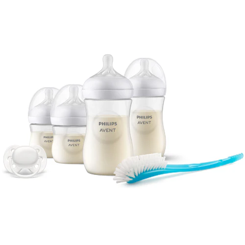 Philips Avent Natural Response Bottle Newborn Gift Set (4 bottles, soother & bru