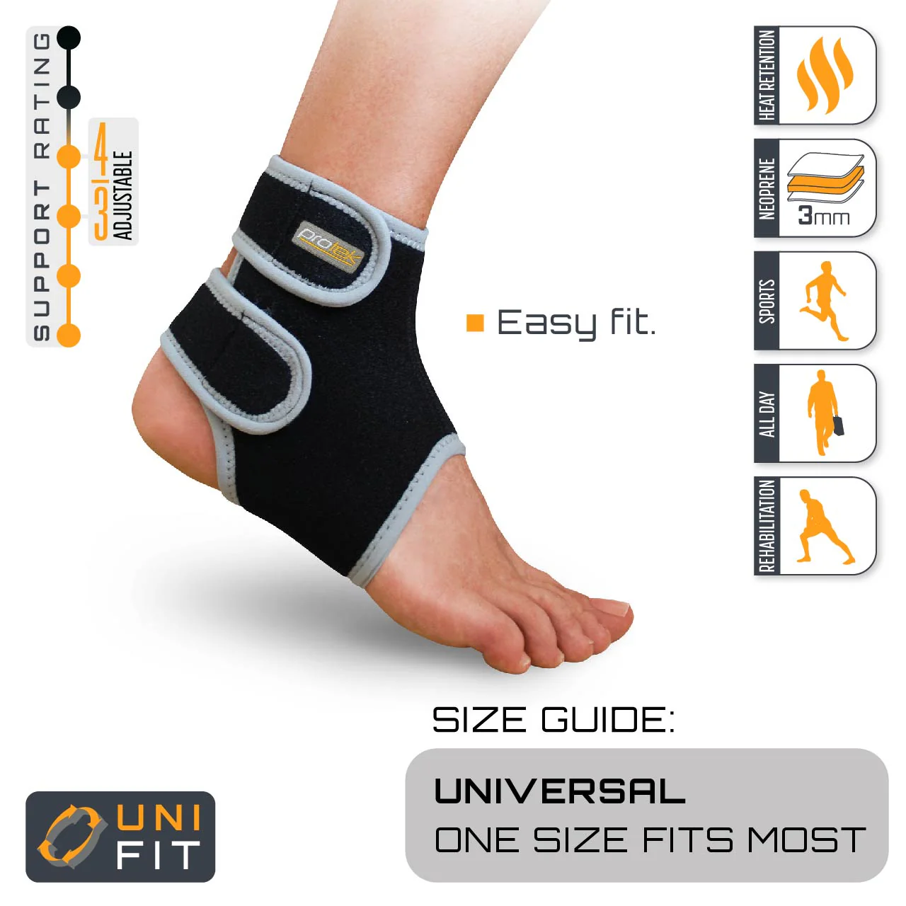 Protek Neoprene Ankle Support - One Size - Image 3