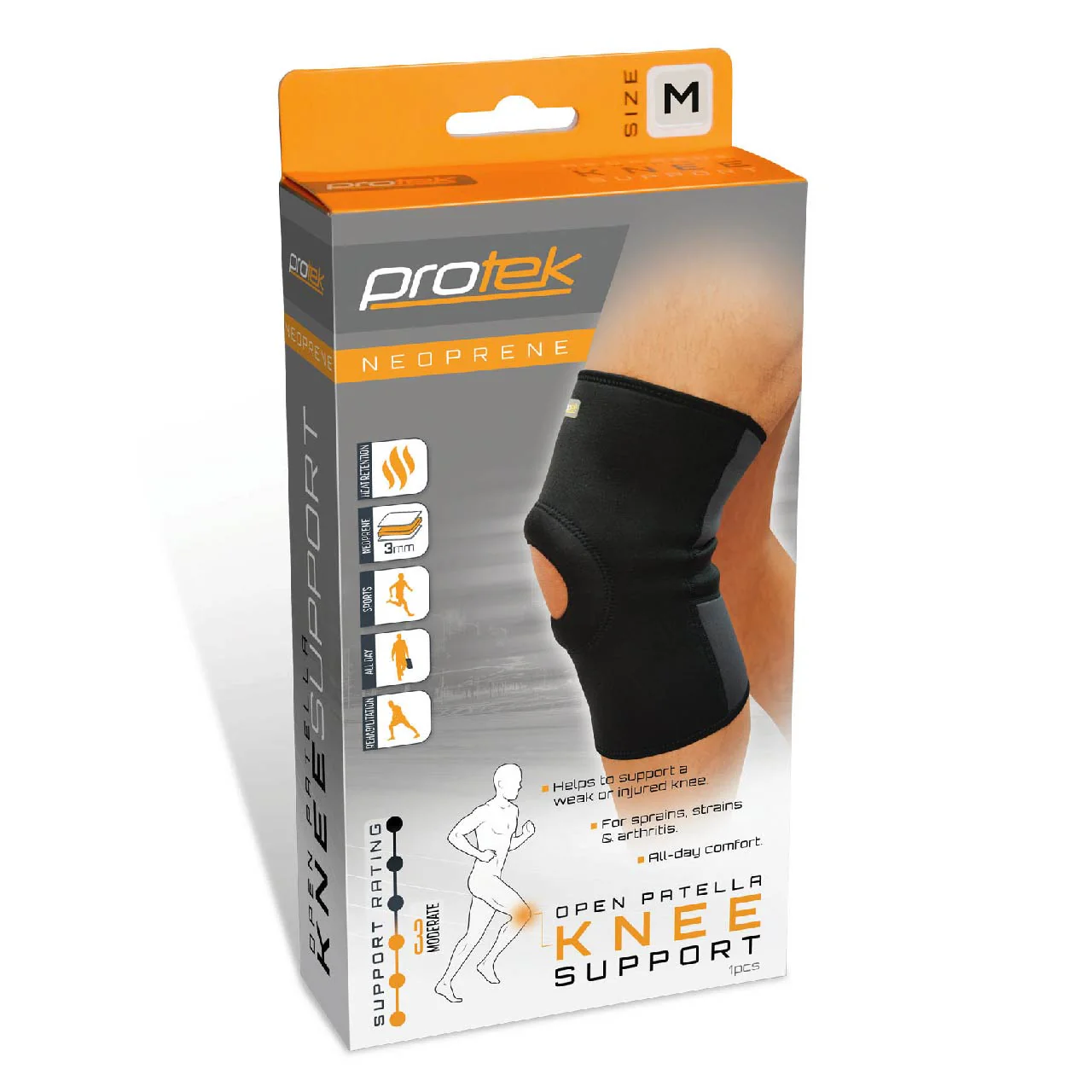 Protek Neoprene Knee Support - Open Patella - Medium