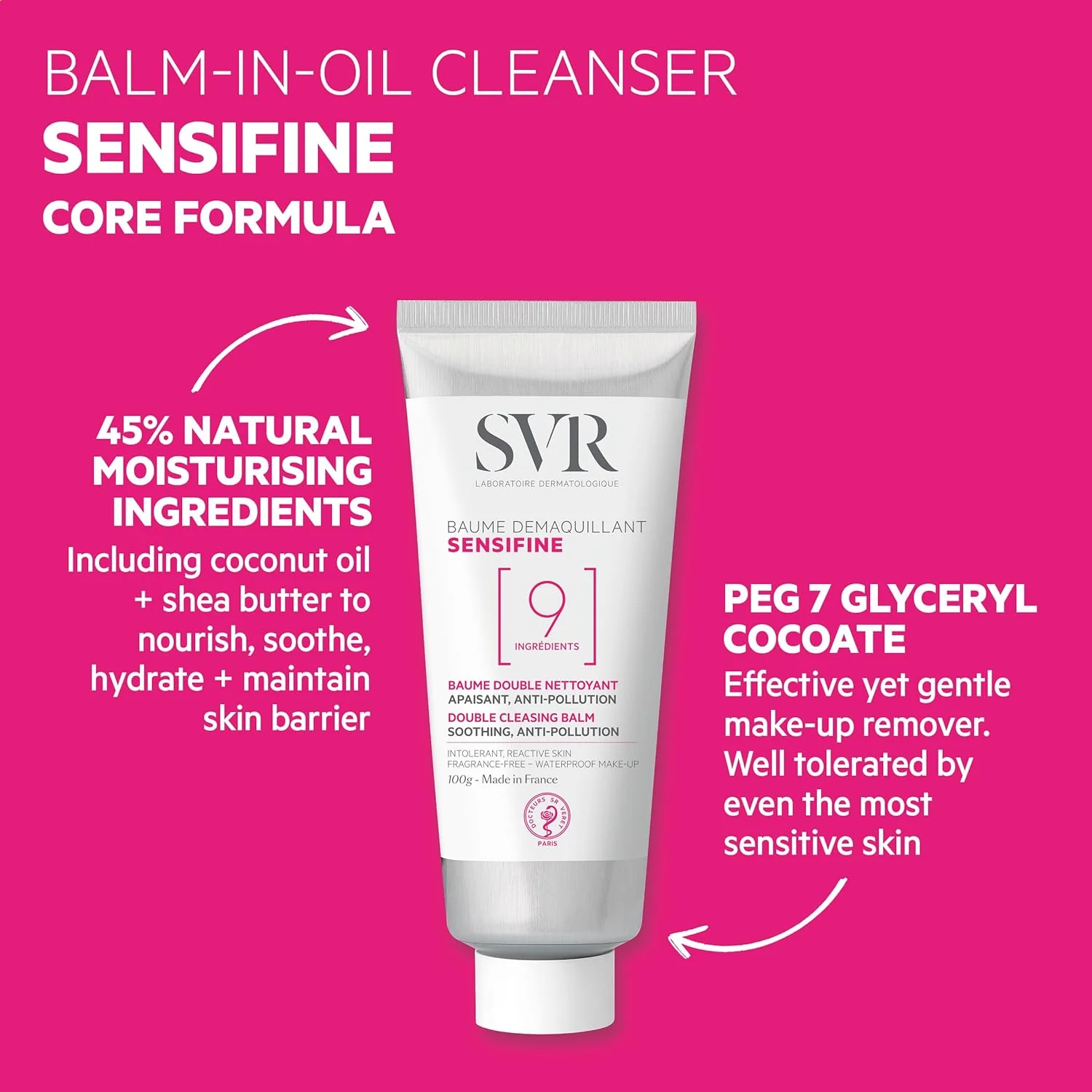 SVR SENSIFINE Soothing Balm-In-Oil Cleanser 100ml - Image 3