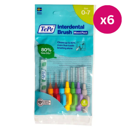TePe Interdental Brushes Mixed Pack 8 Pieces x6