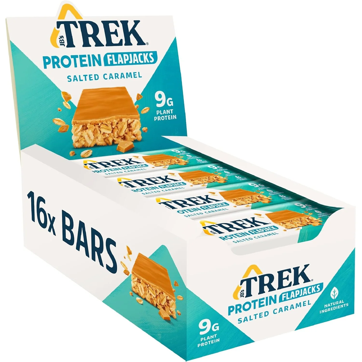 Trek Protein Flapjacks Salted Caramel 16x50g