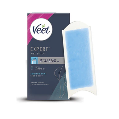Veet Expert Cold Wax Strips Legs Sensitive 20 Strips - Image 2