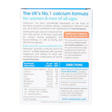 Vitabiotics Osteocare Original 30 Tablets - Image 2