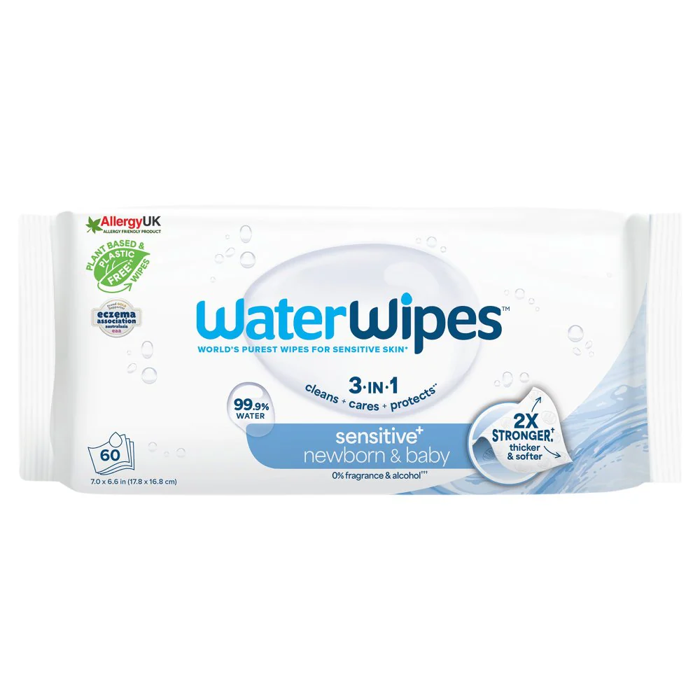 WaterWipes Sensitive+ newborn & baby wipes