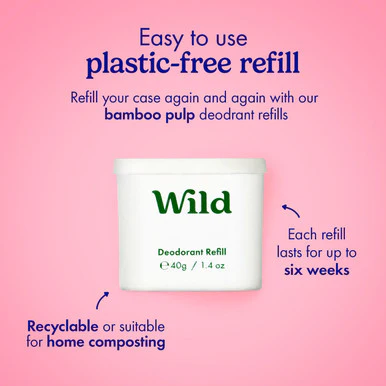Wild Fresh Cotton & Sea Salt Deodorant Refill 40g - Image 3