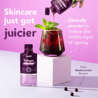 Zooki Super Strength Marine Collagen 11,000mg, Blackcurrant Flavour 18.5ml, 30 Sachets - Image 2